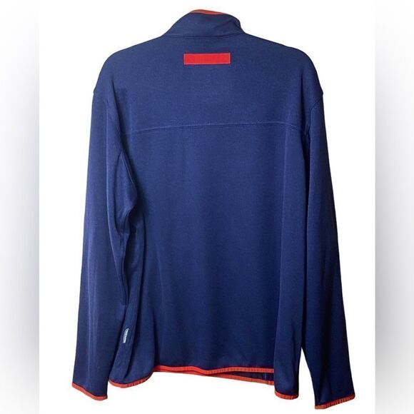 DULUTH Men's Sz Lrg Blue Red River Falls Snap Mock Relaxed Fit Knit Sweater - Picture 6 of 7